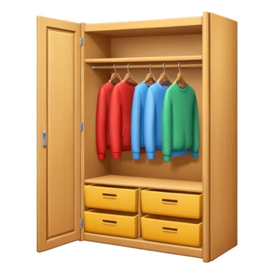 3D wardrobe shelf empty sticker