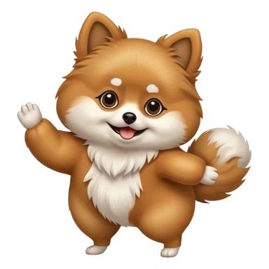 Pomeranian dance sticker