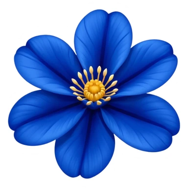 royal blue flower sticker