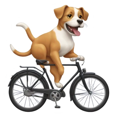 Dog riding a cat sticker