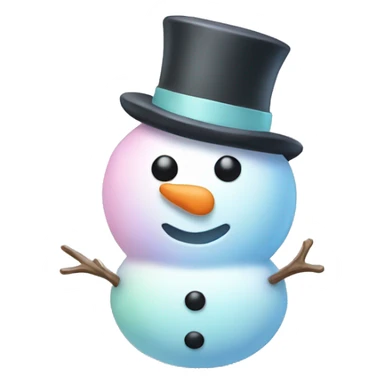 Pastel snowman sticker