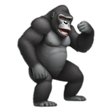 Gorilla body farting with big cloud in the back sticker