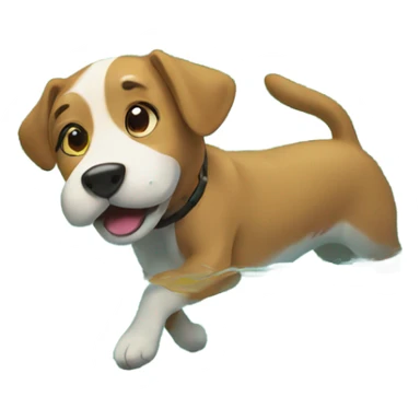 Dog swimming  sticker