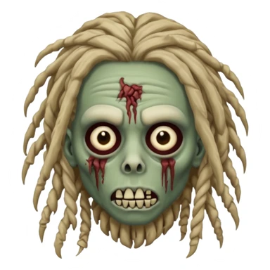 create zombie with dreadlocks have some of the drealocks cover his face now add a nose ring sticker