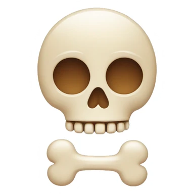 Emoji with bone sticker