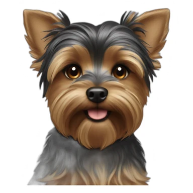 Yorkshire terrier negro diciendo Buenos días Ainhoa sticker