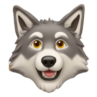 Wolf made out of Waffles sticker