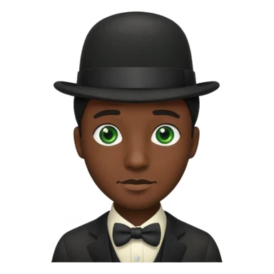 chat noir avec chapeau melon sticker