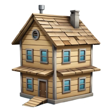 a house covered by water with the roof top only visible   sticker