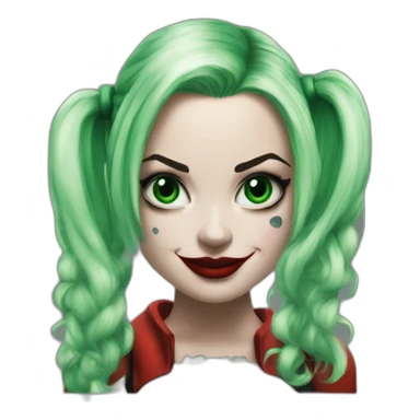 Margot Robbie Harley quinn green hairs sticker