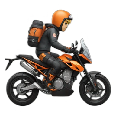 Naruto riding ktm bike sticker