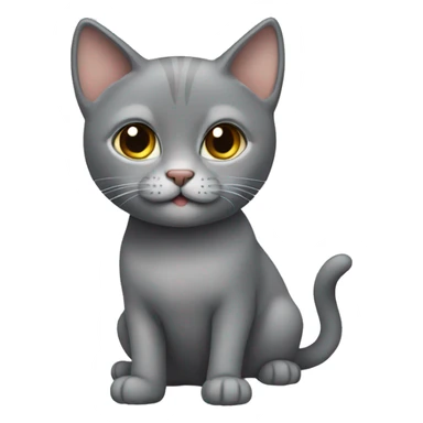 gray short haired cat sticker