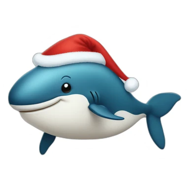 christmas whale sticker