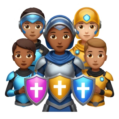 Your design should directly reflect the issue of cyberbullying or safe internet use. It should convey a positive message focused on empathy, support, or solutions. Digital Guardians.you could add shield and all the other things that resembles guardians along with digital symbols sticker