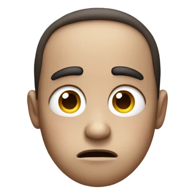 A cute sad face  sticker