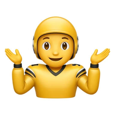Touch down yellow emoji sticker