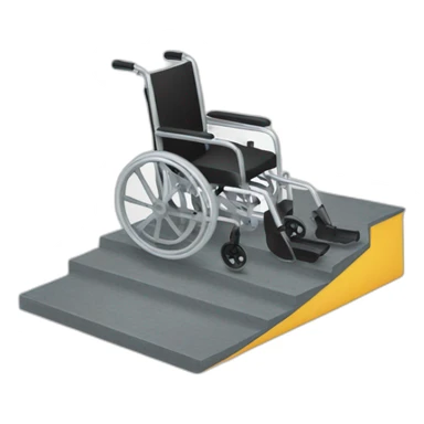 wheelchair falls from a ramp sticker