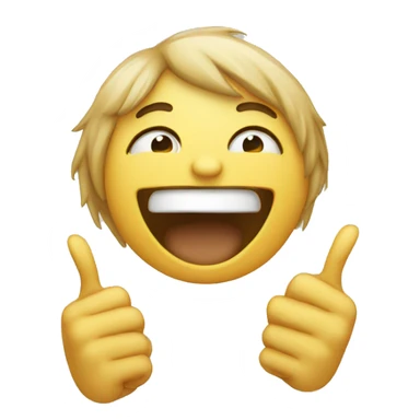 Person laughing and crying whilst pointing sticker