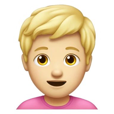obese blonde haired kid boy sticker