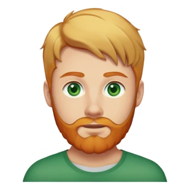 A man with green eyes and blonde hair with ginger beard  sticker