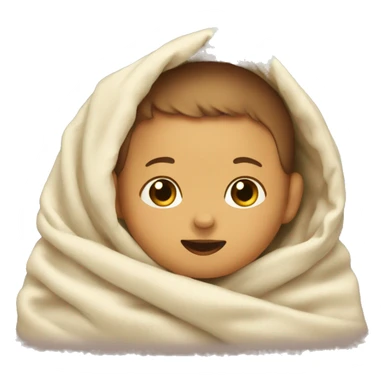 little baby in a blanket sticker