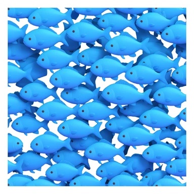 large pile of blue fish, variation 3 sticker