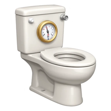 toilet with pressure gauge sticker
