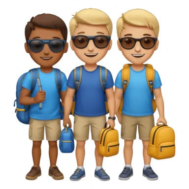 group of friends travelling sticker