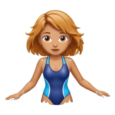 water sports woman along with water sticker