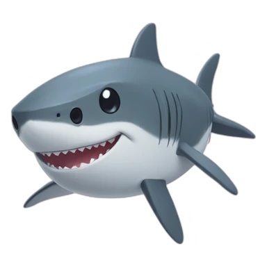 Anime blush shark sticker