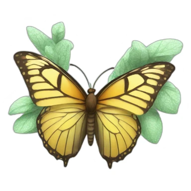 butterfly breaking free of crysalis sticker