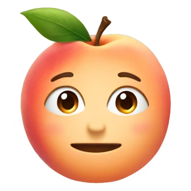 Face in between peach sticker