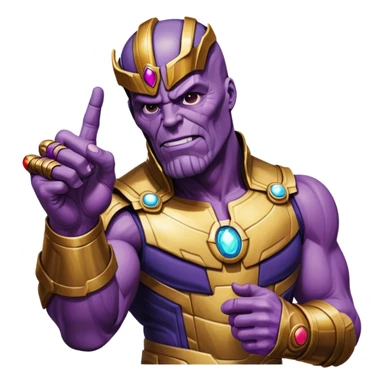 orta parmak çeken thanos sticker