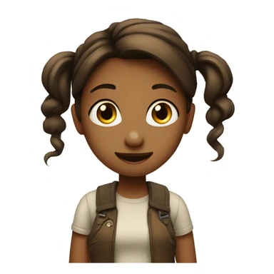 A girl saying hiiiiii then byeeeee sticker