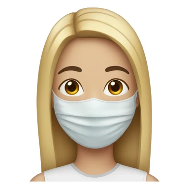 GIRL with mask on sticker