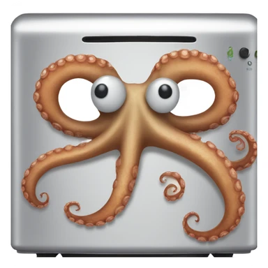 Octopus in a toaster sticker