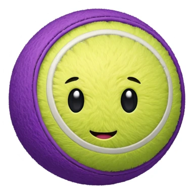 purple tennis ball sticker