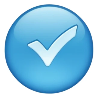 Blue check mark sticker