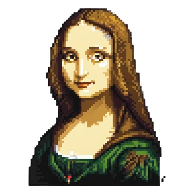 Mona Lisa portrait sticker