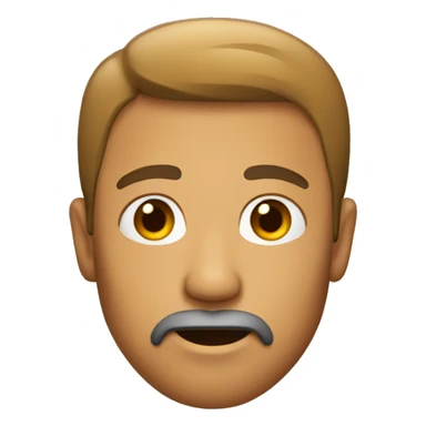 A tan guy with a goatee sticker