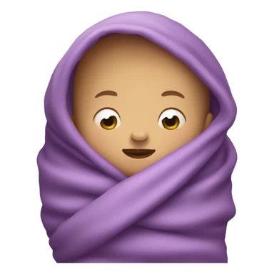 Purple baby in swaddle sticker