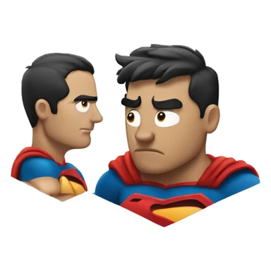 superhero (man) looking at another superhero in disgust sticker