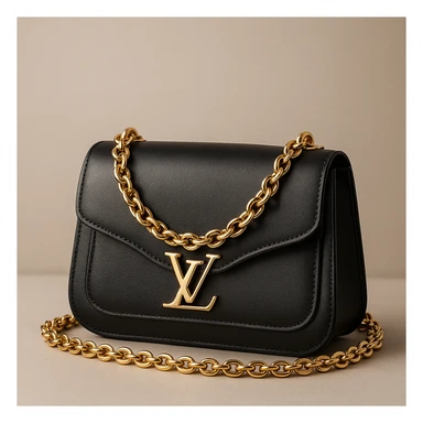 designer handbag with gold chain, slay object, fashionable and luxurious sticker