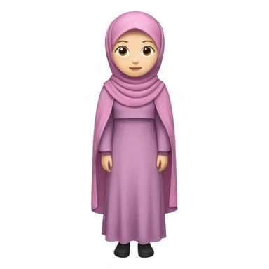 Standing up girl emoji, wearing a hijab. Include the whole body  sticker