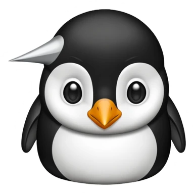 Maak een pinguïn die blij is sticker