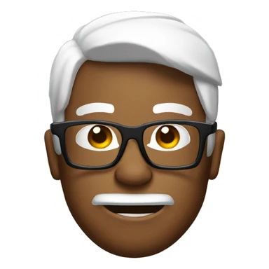 muscles with glasses, white Skin  sticker