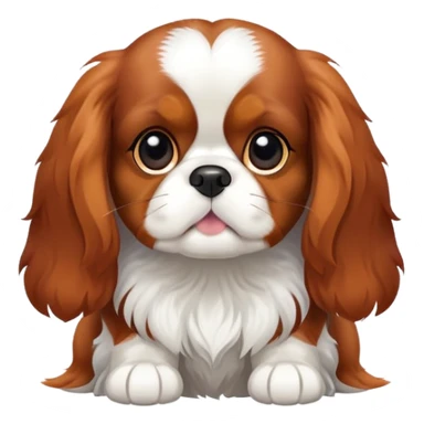 Tri color cavalier King Charles spaniel sticker