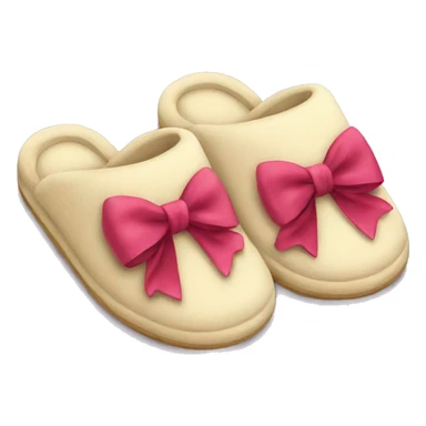 slippers with a bow  sticker