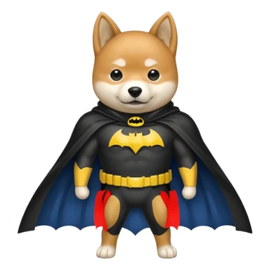 Shiba Inu as Batman sticker