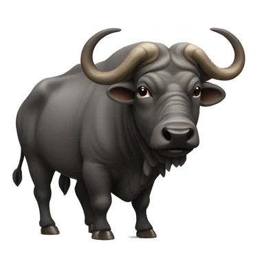Cape buffalo with big curved horns sticker